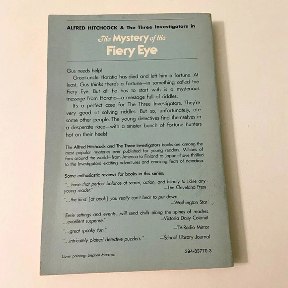 Vintage 1978 Alfred Hitchcock The Mystery Of The Fiery Eye Paperback - Picture 2 of 14
